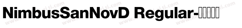 NimbusSanNovD Regular字体转换